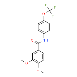 ChemSpider 2D Image | 3,4-Dimethoxy-N-[4-(trifluoromethoxy)phenyl]benzamide | C16H14F3NO4