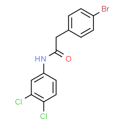 ChemSpider 2D Image | 2-(4-Bromophenyl)-N-(3,4-dichlorophenyl)acetamide | C14H10BrCl2NO