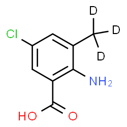 ChemSpider 2D Image | 2-Amino-5-chloro-3-(~2~H_3_)methylbenzoic acid | C8H5D3ClNO2