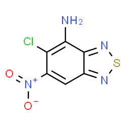 ChemSpider 2D Image | 5-Chloro-6-nitro-2,1,3-benzothiadiazol-4-amine | C6H3ClN4O2S