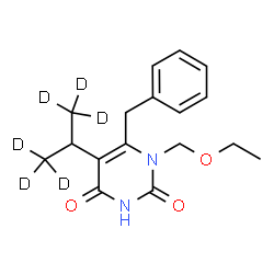 ChemSpider 2D Image | 6-Benzyl-1-(ethoxymethyl)-5-[(1,1,1,3,3,3-~2~H_6_)-2-propanyl]-2,4(1H,3H)-pyrimidinedione | C17H16D6N2O3