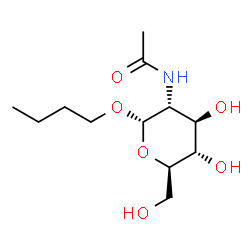 ChemSpider 2D Image | Butyl 2-acetamido-2-deoxy-alpha-D-glucopyranoside | C12H23NO6