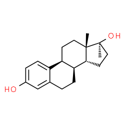 ChemSpider 2D Image | (8alpha,14beta,17beta)-17-Methylestra-1(10),2,4-triene-3,17-diol | C19H26O2