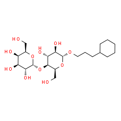ChemSpider 2D Image | 3-Cyclohexylpropyl 4-O-alpha-D-galactopyranosyl-alpha-L-idopyranoside | C21H38O11