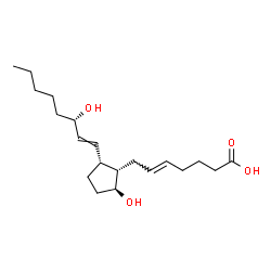 ChemSpider 2D Image | (5E,8beta,9alpha,15S)-9,15-Dihydroxyprosta-5,13-dien-1-oic acid | C20H34O4