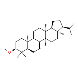 ChemSpider 2D Image | (3S,3aR,5aS,5bR,7aR,9S,11aR,13aS,13bS)-3-Isopropyl-9-methoxy-3a,5a,8,8,11a,13a-hexamethyl-2,3,3a,4,5,5a,5b,6,7,7a,8,9,10,11,11a,13,13a,13b-octadecahydro-1H-cyclopenta[a]chrysene | C31H52O