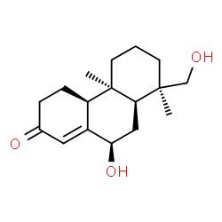 ChemSpider 2D Image | (5beta,7alpha,9beta)-7,15-Dihydroxypodocarp-8(14)-en-13-one | C17H26O3