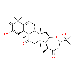 ChemSpider 2D Image | (4S,8beta,9beta,13alpha,16alpha,24S)-2,25-Dihydroxy-9,10,14-trimethyl-16,24-epoxy-4,9-cyclo-9,10-secocholesta-2,5-diene-1,11,22-trione | C30H42O6