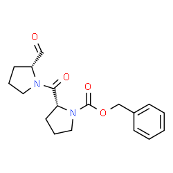 ChemSpider 2D Image | Benzyl (2R)-2-{[(2R)-2-formyl-1-pyrrolidinyl]carbonyl}-1-pyrrolidinecarboxylate | C18H22N2O4
