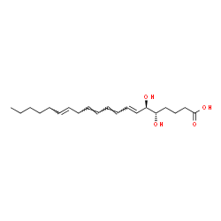 ChemSpider 2D Image | (5S,6R,7E,9E,11E,14E)-5,6-Dihydroxy-7,9,11,14-icosatetraenoic acid | C20H32O4