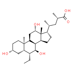 ChemSpider 2D Image | (2S,4R)-4-[(3R,5S,6R,7S,8S,10R,12S,13R,14S,17S)-6-Ethyl-3,7,12-trihydroxy-10,13-dimethylhexadecahydro-1H-cyclopenta[a]phenanthren-17-yl]-2-methylpentanoic acid (non-preferred name) | C27H46O5