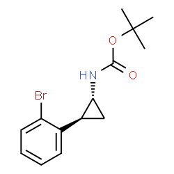 ChemSpider 2D Image | 2-Methyl-2-propanyl [(1R,2S)-2-(2-bromophenyl)cyclopropyl]carbamate | C14H18BrNO2