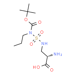 ChemSpider 2D Image | 3-{[{[(2-Methyl-2-propanyl)oxy]carbonyl}(propyl)sulfamoyl]amino}-L-alanine | C11H23N3O6S