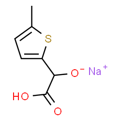 ChemSpider 2D Image | Sodium carboxy(5-methyl-2-thienyl)methanolate | C7H7NaO3S