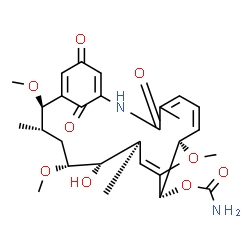 ChemSpider 2D Image | [(2R,3S,5R,6S,7R,8E,10R,11R,12Z,14E)-6-hydroxy-2,5,11-trimethoxy-3,7,9,15-tetramethyl-16,20,22-trioxo-17-azabicyclo[16.3.1]docosa-1(21),8,12,14,18-pentaen-10-yl] carbamate | C29H40N2O9