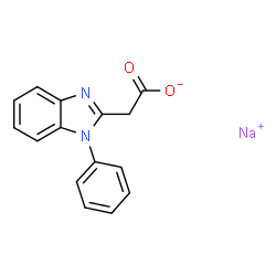 ChemSpider 2D Image | Sodium (1-phenyl-1H-benzimidazol-2-yl)acetate | C15H11N2NaO2