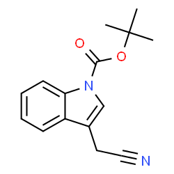 ChemSpider 2D Image | [1-(tert-Butoxycarbonyl)indol-3-yl]acetonitrile | C15H16N2O2
