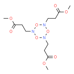 ChemSpider 2D Image | Trimethyl 3,3',3''-(1,3,5,2,4,6-trioxatriazinane-2,4,6-triyl)tripropanoate | C12H21N3O9