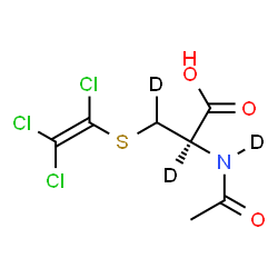 ChemSpider 2D Image | N-Acetyl-S-(trichlorovinyl)-L-(N,2,3-~2~H_3_)cysteine | C7H5D3Cl3NO3S