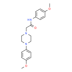 ChemSpider 2D Image | N-(4-METHOXYPHENYL)-2-(4-(4-METHOXYPHENYL)-1-PIPERAZINYL)ACETAMIDE | C20H25N3O3
