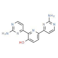 ChemSpider 2D Image | 2,6-Bis(2-amino-4-pyrimidinyl)-3-pyridinol | C13H11N7O