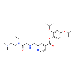 ChemSpider 2D Image | 2,4-Diisopropoxyphenyl 2-{[(2-{[2-(dimethylamino)ethyl](ethyl)amino}-2-oxoethyl)amino]methyl}isonicotinate | C27H40N4O5