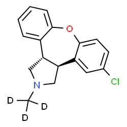 ChemSpider 2D Image | (3aS,12bS)-5-Chloro-2-(~2~H_3_)methyl-2,3,3a,12b-tetrahydro-1H-dibenzo[2,3:6,7]oxepino[4,5-c]pyrrole | C17H13D3ClNO