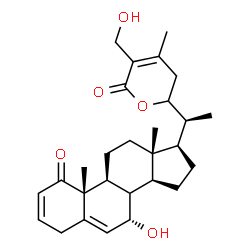 ChemSpider 2D Image | (7alpha,8xi)-7,27-Dihydroxy-22,26-epoxyergosta-2,5,24-triene-1,26-dione | C28H38O5