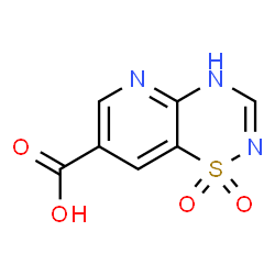 ChemSpider 2D Image | 4H-Pyrido[2,3-e][1,2,4]thiadiazine-7-carboxylic acid 1,1-dioxide | C7H5N3O4S