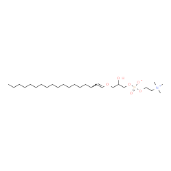 ChemSpider 2D Image | 2-Hydroxy-3-[(1E)-1-octadecen-1-yloxy]propyl 2-(trimethylammonio)ethyl phosphate | C26H54NO6P