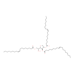 ChemSpider 2D Image | (4xi)-1,4-Anhydro-3-O-[(9E)-9-octadecenoyl]-2,6-di-O--(9Z)-9-octadecenoyl-D-xylo-hexitol | C60H108O8