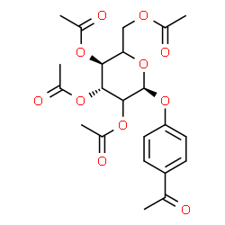 ChemSpider 2D Image | 4-Acetylphenyl 2,3,4,6-tetra-O-acetyl-alpha-L-threo-hexopyranoside | C22H26O11