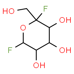 ChemSpider 2D Image | 2,6-Difluoro-2-(hydroxymethyl)tetrahydro-2H-pyran-3,4,5-triol (non-preferred name) | C6H10F2O5
