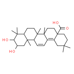 ChemSpider 2D Image | 2,3-Dihydroxyoleana-11,13(18)-dien-28-oic acid | C30H46O4