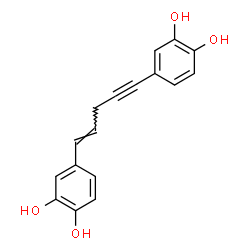 ChemSpider 2D Image | 4,4'-[(1E)-1-Penten-4-yne-1,5-diyl]di(1,2-benzenediol) | C17H14O4