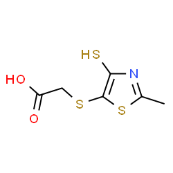 ChemSpider 2D Image | [(2-Methyl-4-sulfanyl-1,3-thiazol-5-yl)sulfanyl]acetic acid | C6H7NO2S3