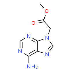 ChemSpider 2D Image | methyl 2-(6-aminopurin-9-yl)acetate | C8H9N5O2