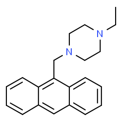 ChemSpider 2D Image | 1-(9-Anthrylmethyl)-4-ethylpiperazine | C21H24N2