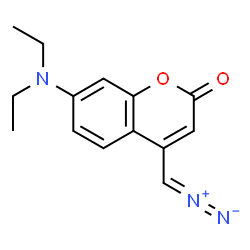 ChemSpider 2D Image | 4-(Diazomethyl)-7-(diethylamino)-2H-chromen-2-one | C14H15N3O2