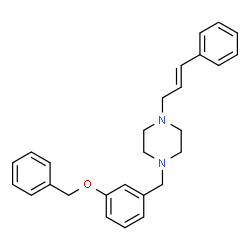ChemSpider 2D Image | 1-[3-(Benzyloxy)benzyl]-4-[(2E)-3-phenyl-2-propen-1-yl]piperazine | C27H30N2O