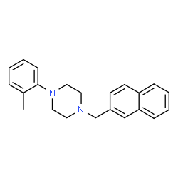ChemSpider 2D Image | 1-(2-Methylphenyl)-4-(2-naphthylmethyl)piperazine | C22H24N2