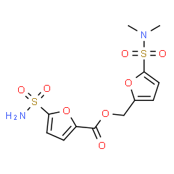 ChemSpider 2D Image | [5-(Dimethylsulfamoyl)-2-furyl]methyl 5-sulfamoyl-2-furoate | C12H14N2O8S2