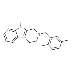ChemSpider 2D Image | 2-(2,5-Dimethylbenzyl)-2,3,4,9-tetrahydro-1H-beta-carboline | C20H22N2