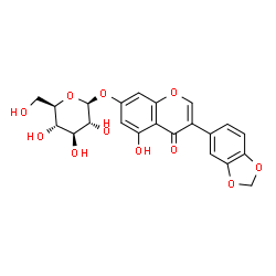 ChemSpider 2D Image | 3-(1,3-Benzodioxol-5-yl)-5-hydroxy-4-oxo-4H-chromen-7-yl beta-D-glucopyranoside | C22H20O11