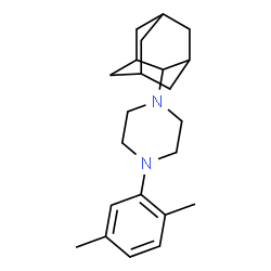 ChemSpider 2D Image | 1-(Adamantan-2-yl)-4-(2,5-dimethylphenyl)piperazine | C22H32N2