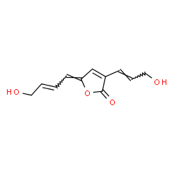 ChemSpider 2D Image | (5Z)-5-[(2E)-4-Hydroxy-2-buten-1-ylidene]-3-[(1E)-3-hydroxy-1-propen-1-yl]-2(5H)-furanone | C11H12O4