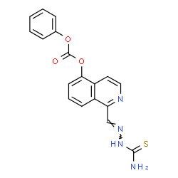 ChemSpider 2D Image | 1-[(E)-(Carbamothioylhydrazono)methyl]-5-isoquinolinyl phenyl carbonate | C18H14N4O3S