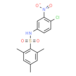 ChemSpider 2D Image | N-(4-Chloro-3-nitrophenyl)-2,4,6-trimethylbenzenesulfonamide | C15H15ClN2O4S