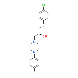 ChemSpider 2D Image | (2S)-1-(4-Chlorophenoxy)-3-[4-(4-fluorophenyl)-1-piperazinyl]-2-propanol | C19H22ClFN2O2