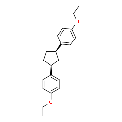 ChemSpider 2D Image | 1,1'-[(1R,3S)-1,3-Cyclopentanediyl]bis(4-ethoxybenzene) | C21H26O2